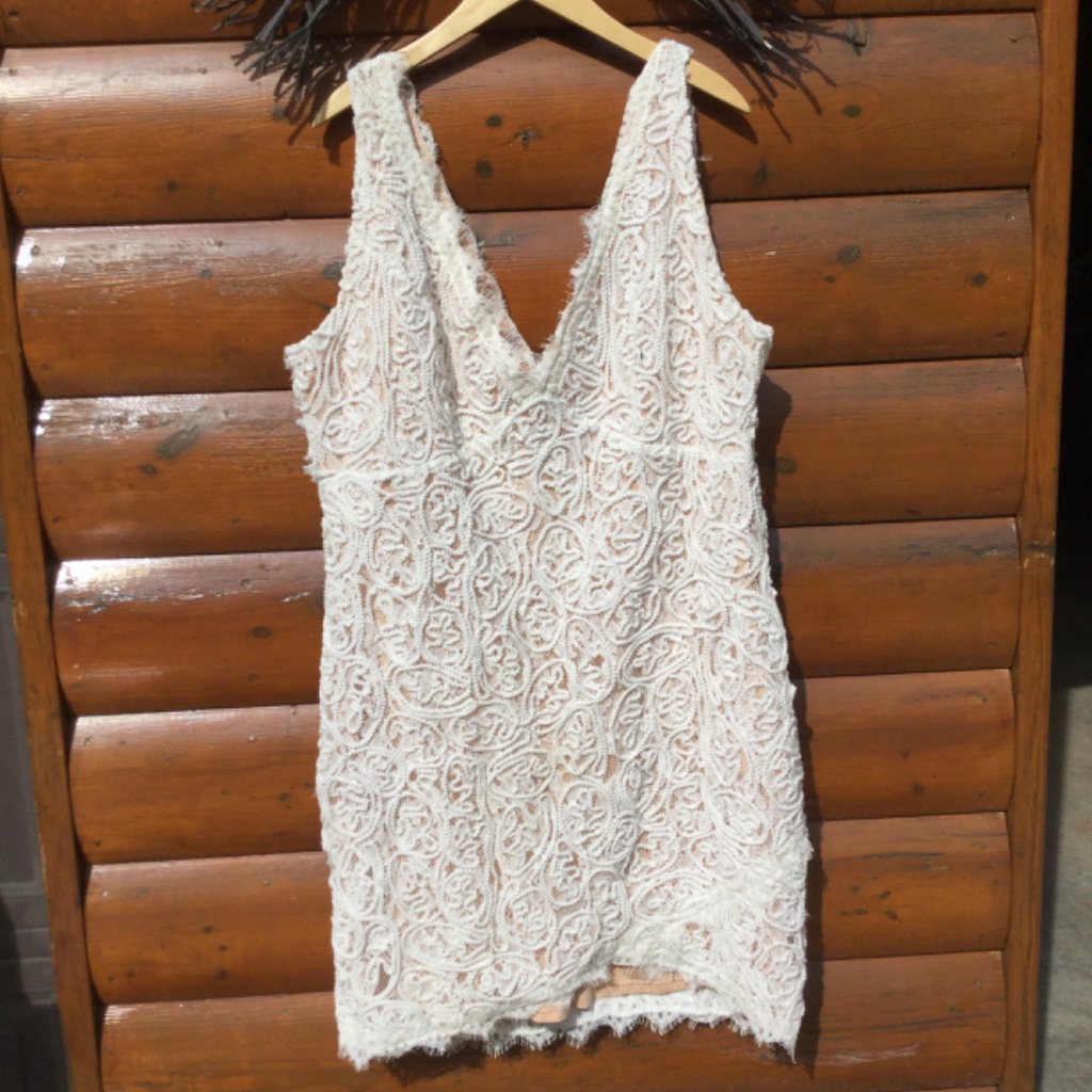 Ivory Lace Dress Sexy Charlotte Russe 1x-2x